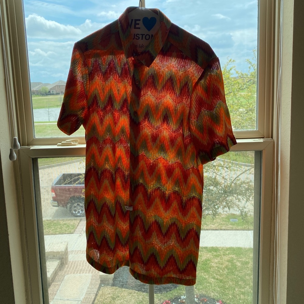 ASOS orange short sleeve shirt